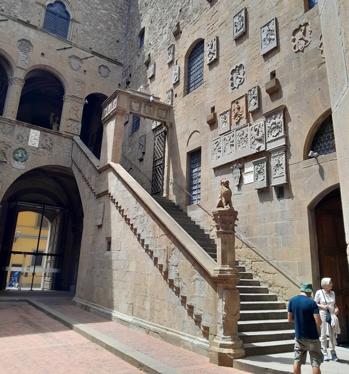 Exterior of the Bargello Museum in Florence, made from beautiful brown pietraforte stone