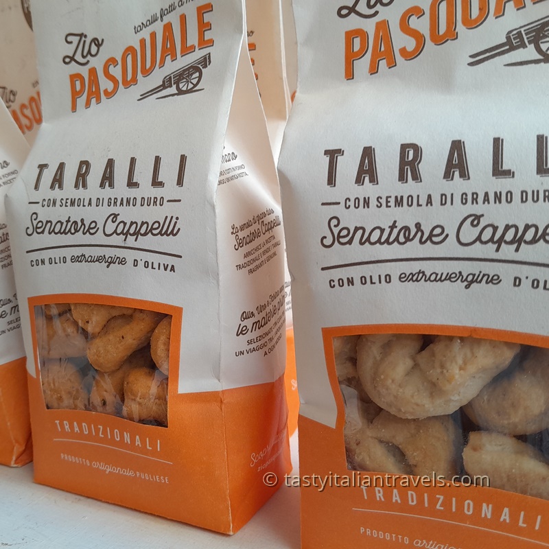 Crunchy taralli from Italy, popular food souvenir