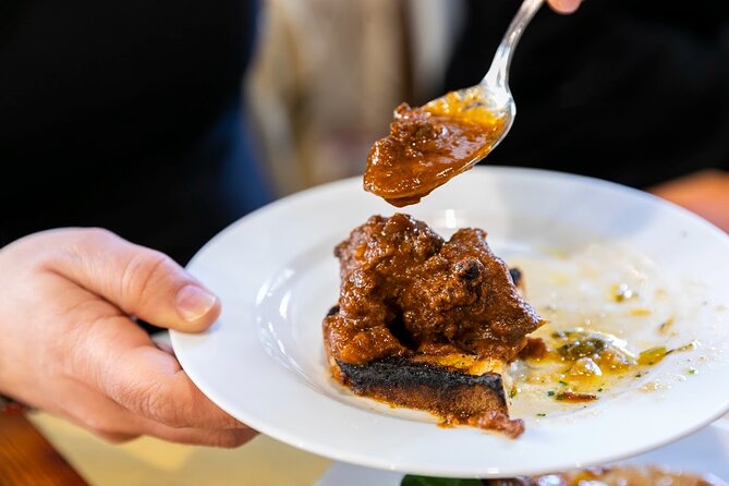 Enjoying authentic Tuscan food in Florence when it rains Delicious traditional Tuscan dishes served in a cozy Florence restaurant on a rainy day