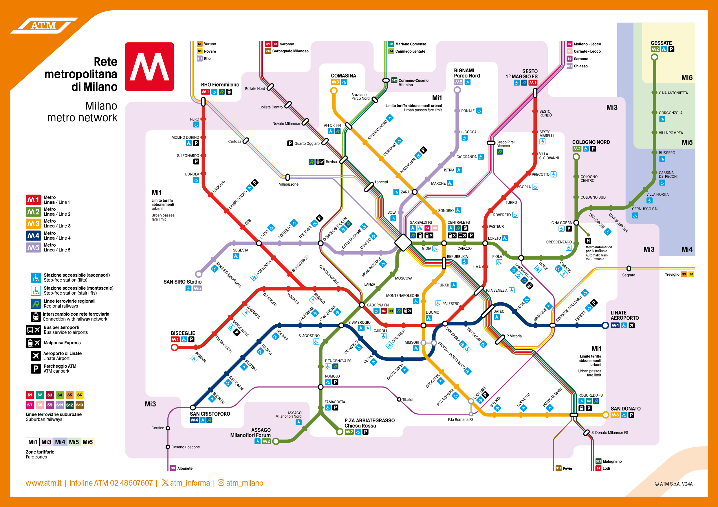 Map of Milan's metro net Map of Milan's metro net