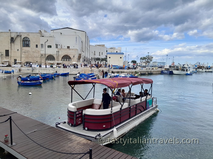 Take a boat tour from Porto Vecchio in Monopoli, Italy Boat tour from Porto Vecchio along Monopoli’s Adriatic coast