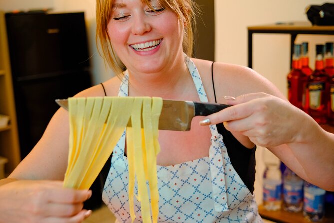 Get ready to roll out a batch of fresh fettuccine in this hands-on pasta-making class in Rome! Get ready to roll out a batch of fresh fettuccine in this hands-on pasta-making class in Rome!