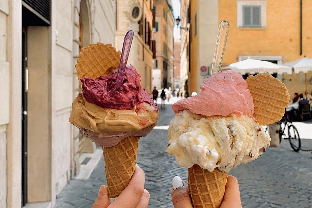 You'll eat a cone full of creamy artisanal gelato on any Roman food tour!