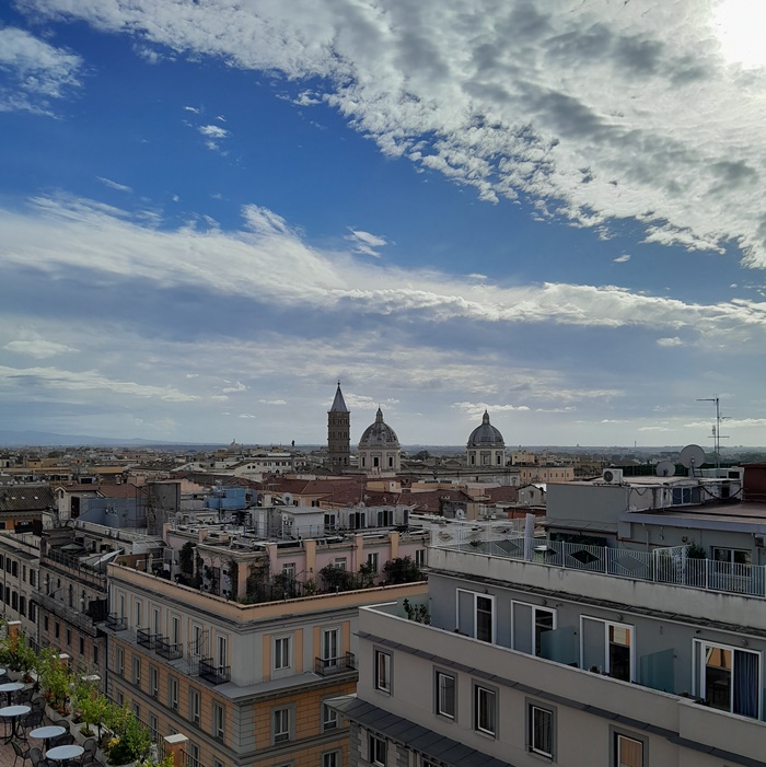 A beautiful view from Sophie Terrace Hotel near the Termini Station A beautiful view from Sophie Terrace Hotel near the Termini Station