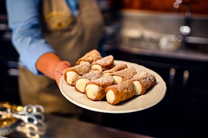 Sicilian cannoli enjoyed on a Rome food tour in the historic centre with Secret Food Tours