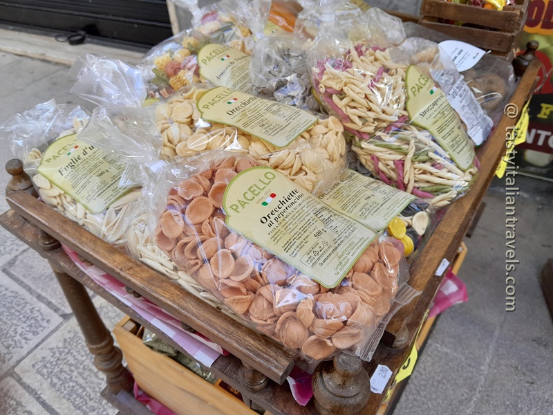 Traditional Puglian orecchiette pasta, a popular souvenir from Puglia, Italy