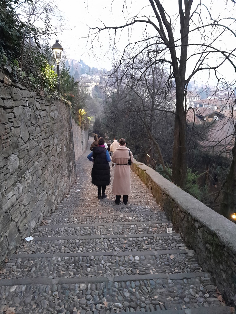 We took Via Salita della Scalletta to get to the lower town of Bergamo