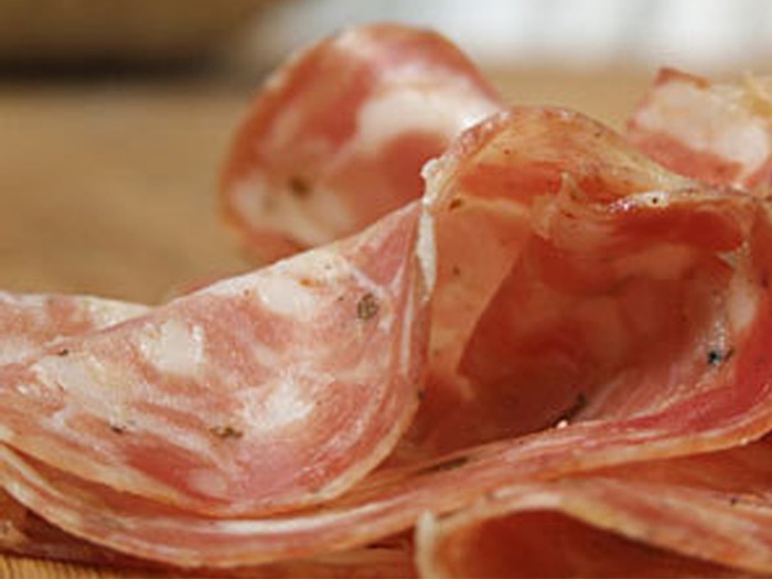 Finocchiona is a Tuscan salami spiced with fennel - so delicious!